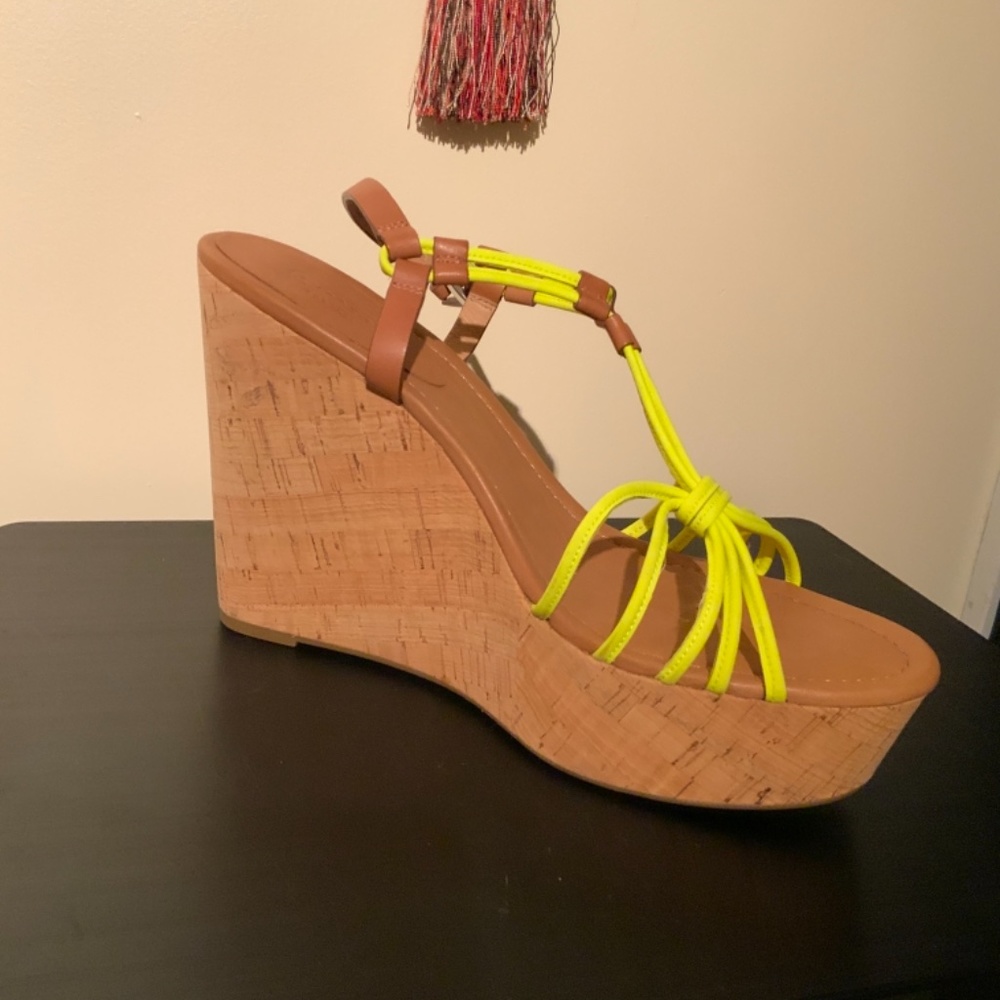 NWT Coach Neon Wedge Platforms